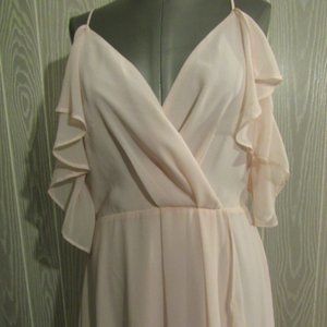 Chelsea28 light pink hi-low dress